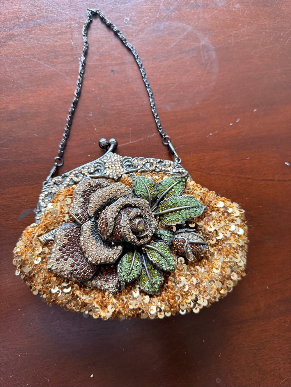Letty vintage evening bag sparkly with rhinestones